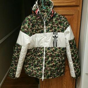 adidas camo puffer jacket